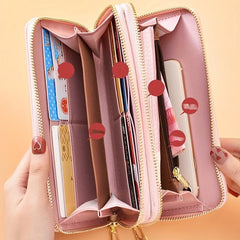 Butterfly Pattern Long Wallet Zipper Around Purse Women's Clutch