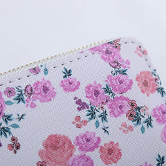 Floral Pattern Credit Card Holder Coin Purse Wallet