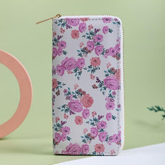 Floral Pattern Credit Card Holder Coin Purse Wallet