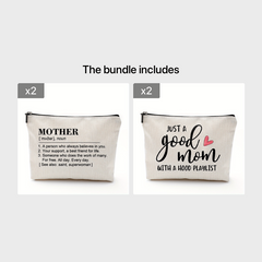 Good Mom With Hood Playlist Makeup Bag Mom Birthday Gift Funny Cosmetic Case