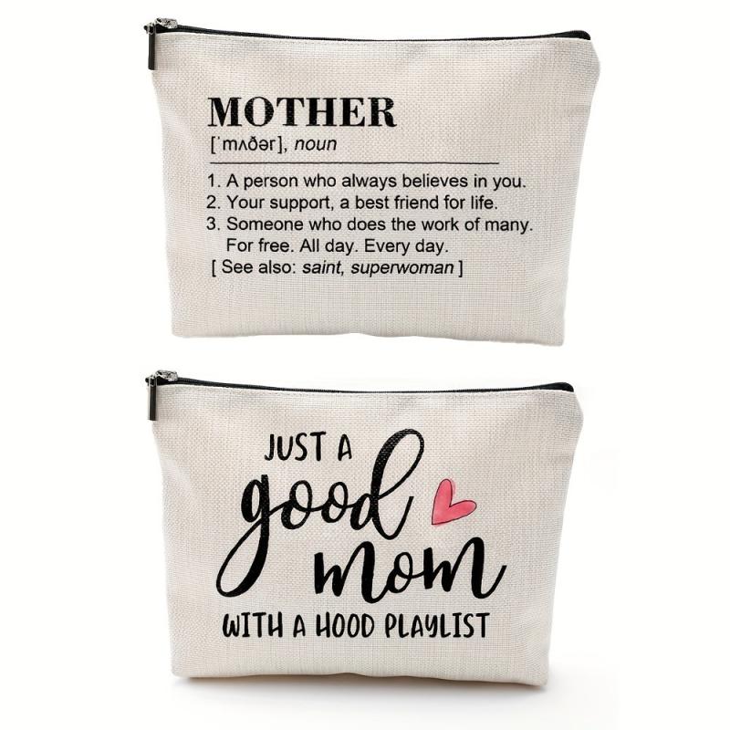 Good Mom With Hood Playlist Makeup Bag Mom Birthday Gift Funny Cosmetic Case