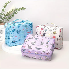 Portable Cosmetic Bag Cartoon Print Travel Storage Bag