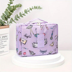 Portable Cosmetic Bag Cartoon Print Travel Storage Bag