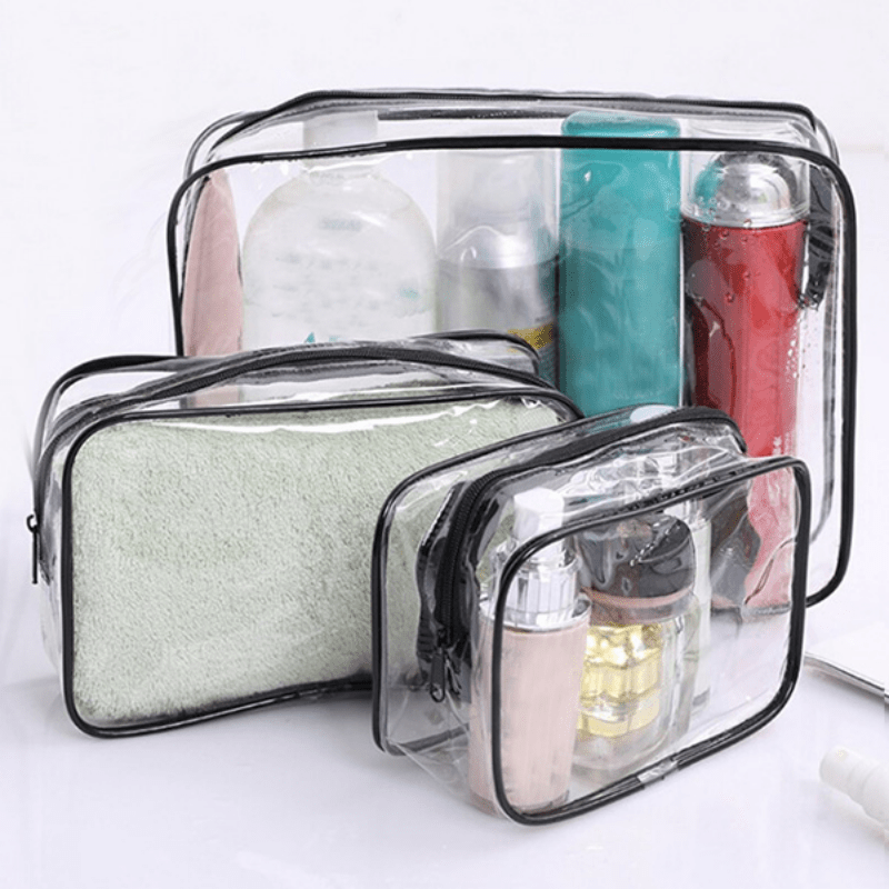 Clear Toiletry Bag PVC Women Zipper Beauty Bag Makeup Organizer