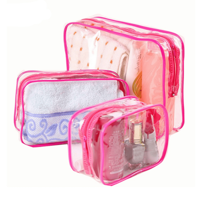 Clear Toiletry Bag PVC Women Zipper Beauty Bag Makeup Organizer