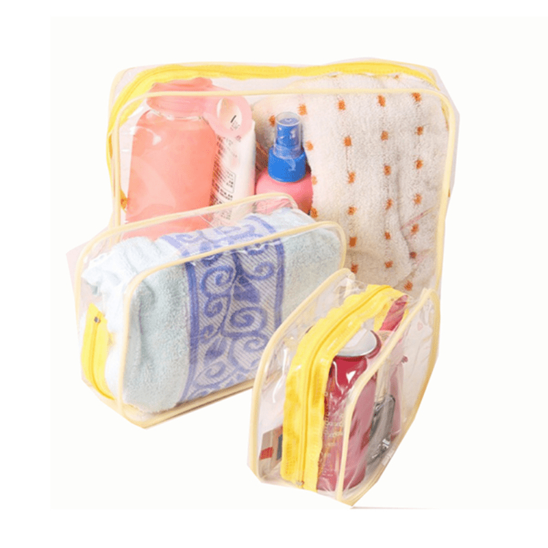Clear Toiletry Bag PVC Women Zipper Beauty Bag Makeup Organizer