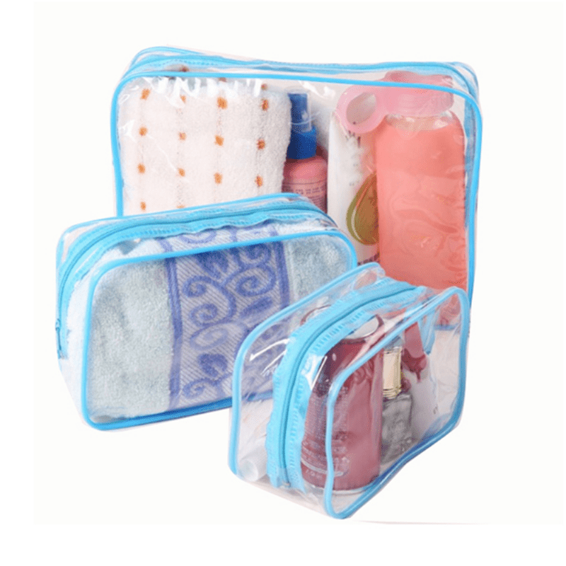 Clear Toiletry Bag PVC Women Zipper Beauty Bag Makeup Organizer