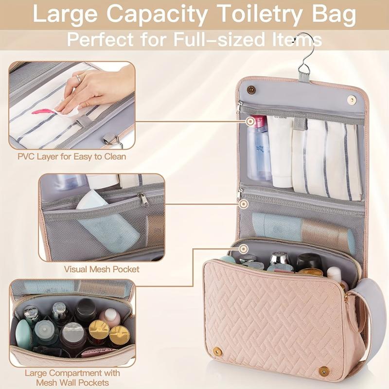 Hanging Travel Toiletry Bag Water Resistant Makeup Storage Bag
