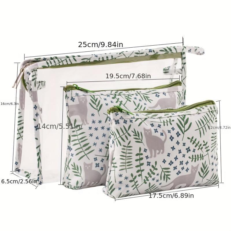 3pcs Set Large Capacity Travel Toiletry Storage Bag