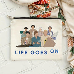 Life Goes On Pattern Cosmetics Bag