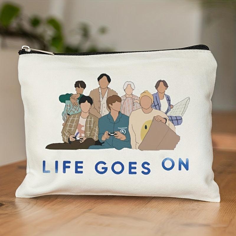 Life Goes On Pattern Cosmetics Bag