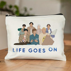 Life Goes On Pattern Cosmetics Bag