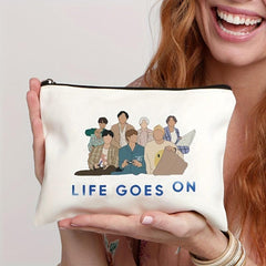Life Goes On Pattern Cosmetics Bag