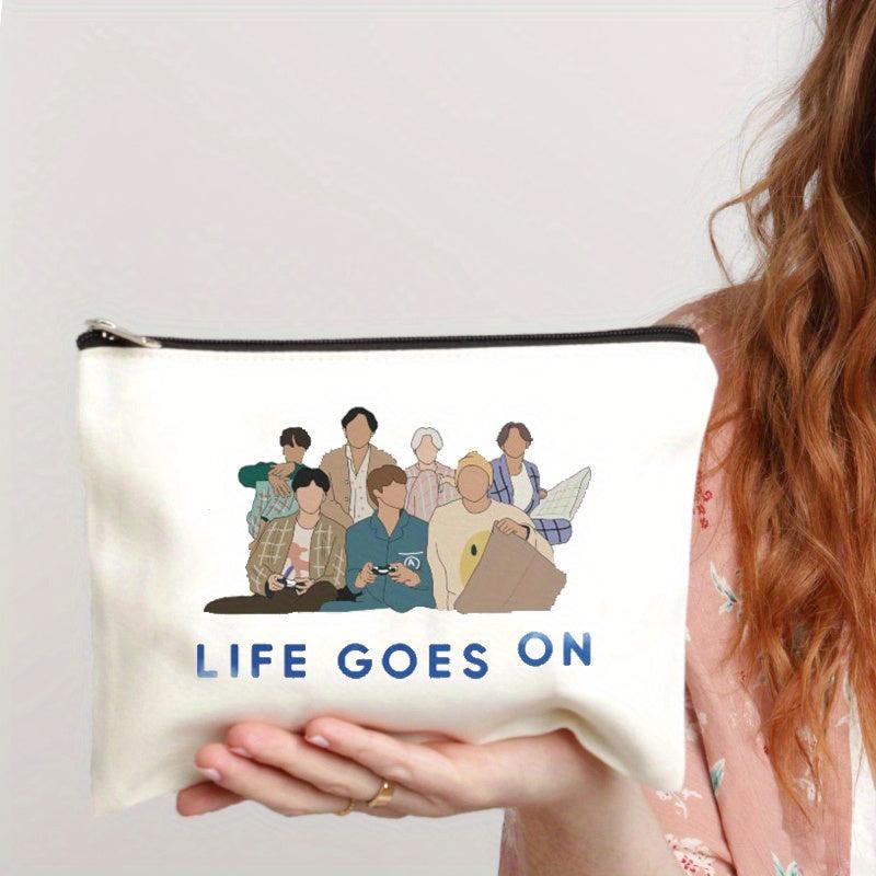 Life Goes On Pattern Cosmetics Bag