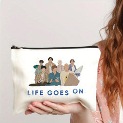 Life Goes On Pattern Cosmetics Bag