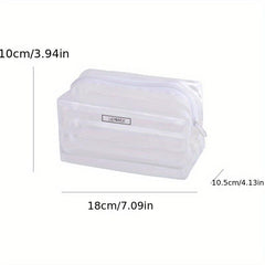 Striped Cosmetics Bag Zipper Toiletry Bag Travel