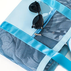 Portable Mesh Toiletry Bag for Travel and Beach