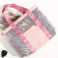 Portable Mesh Toiletry Bag for Travel and Beach