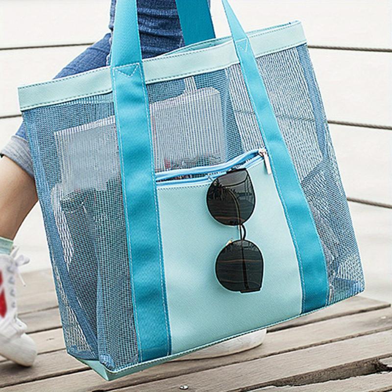 Portable Mesh Toiletry Bag for Travel and Beach
