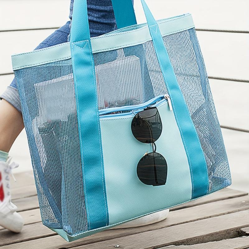 Portable Mesh Toiletry Bag for Travel and Beach