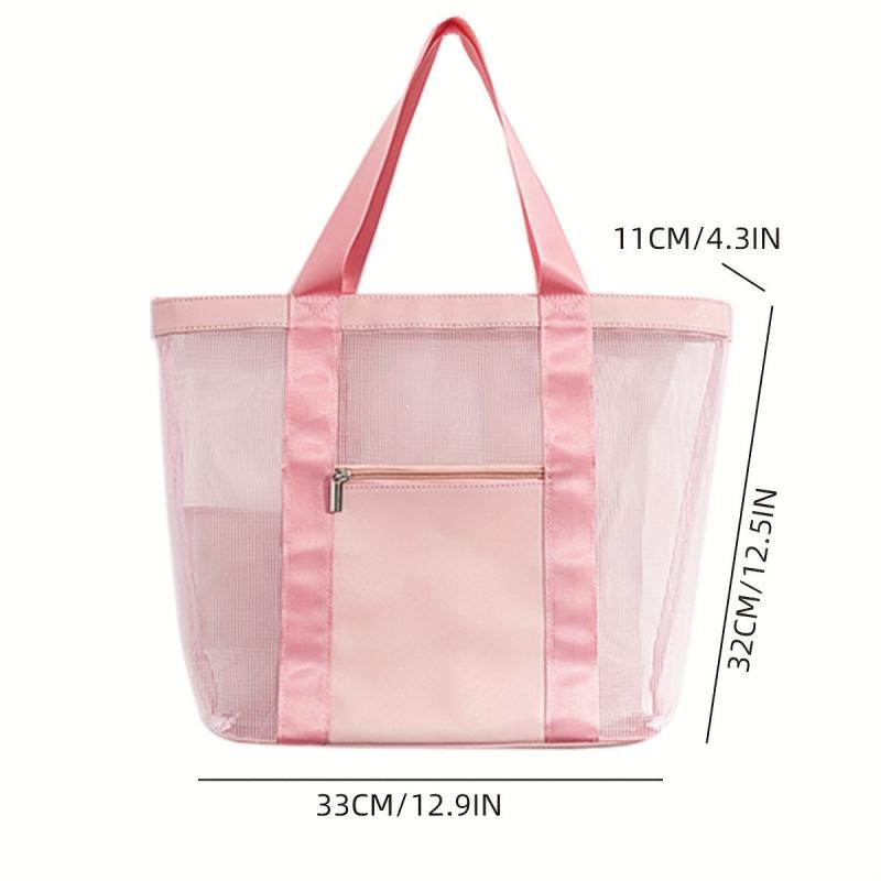 Portable Mesh Toiletry Bag for Travel and Beach