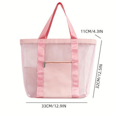 Portable Mesh Toiletry Bag for Travel and Beach