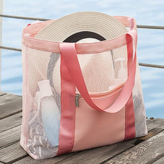 Portable Mesh Toiletry Bag for Travel and Beach