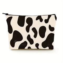 Cow Grain Cosmetic Bag Travel Makeup Bag Water Resistant Toiletry Bag