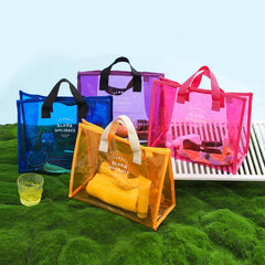 Large Capacity PVC Swimming Bag Beach Bag Outdoor Portable Clothes Shoes Storage