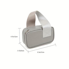 Handheld Cosmetic Storage Bag Travel Toiletries Organizer PVC Zipper Makeup Bag