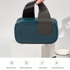 Handheld Cosmetic Storage Bag Travel Toiletries Organizer PVC Zipper Makeup Bag