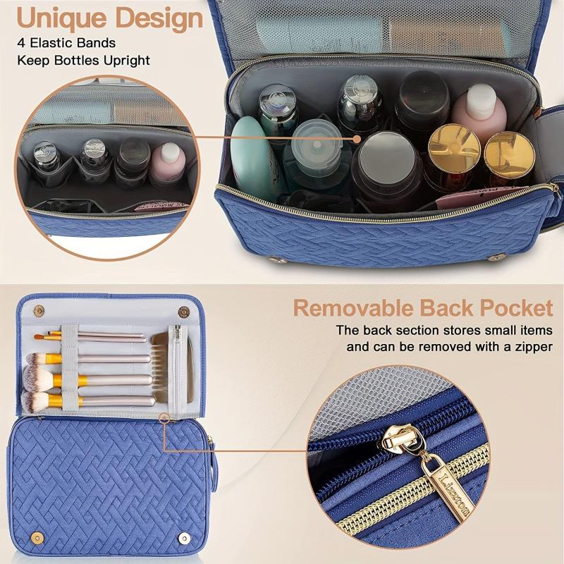 Large Capacity Travel Toiletry Bag for Men Women Water-resistant Makeup Storage