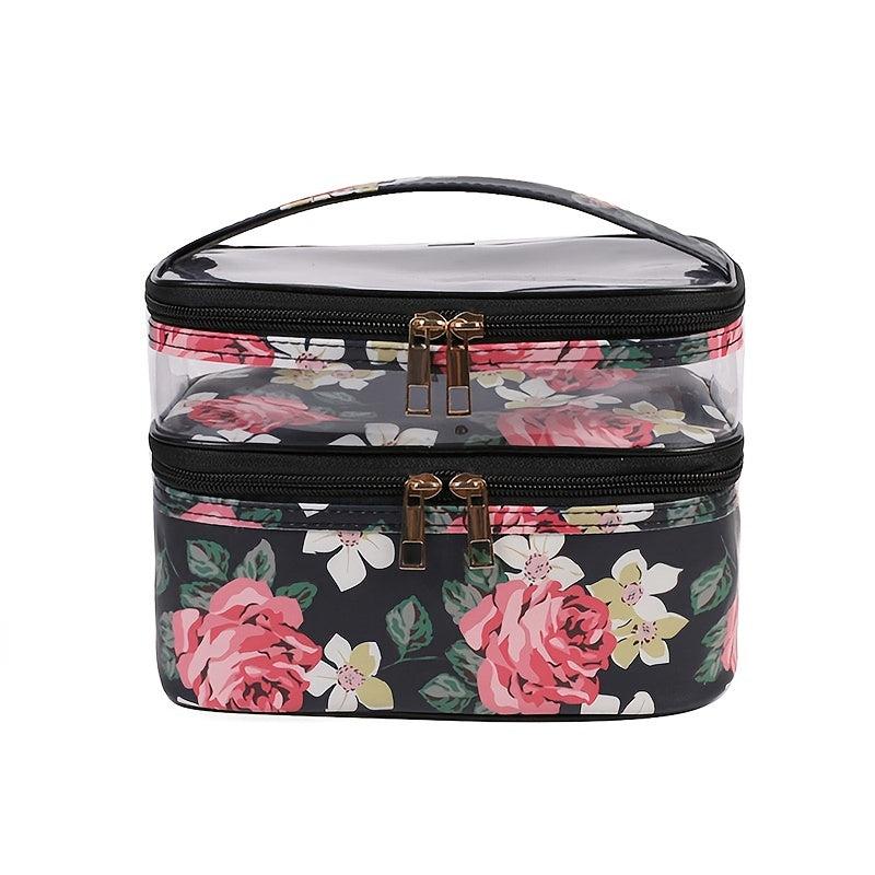 Transparent Double layer Cosmetic Bag Waterproof Storage Bag