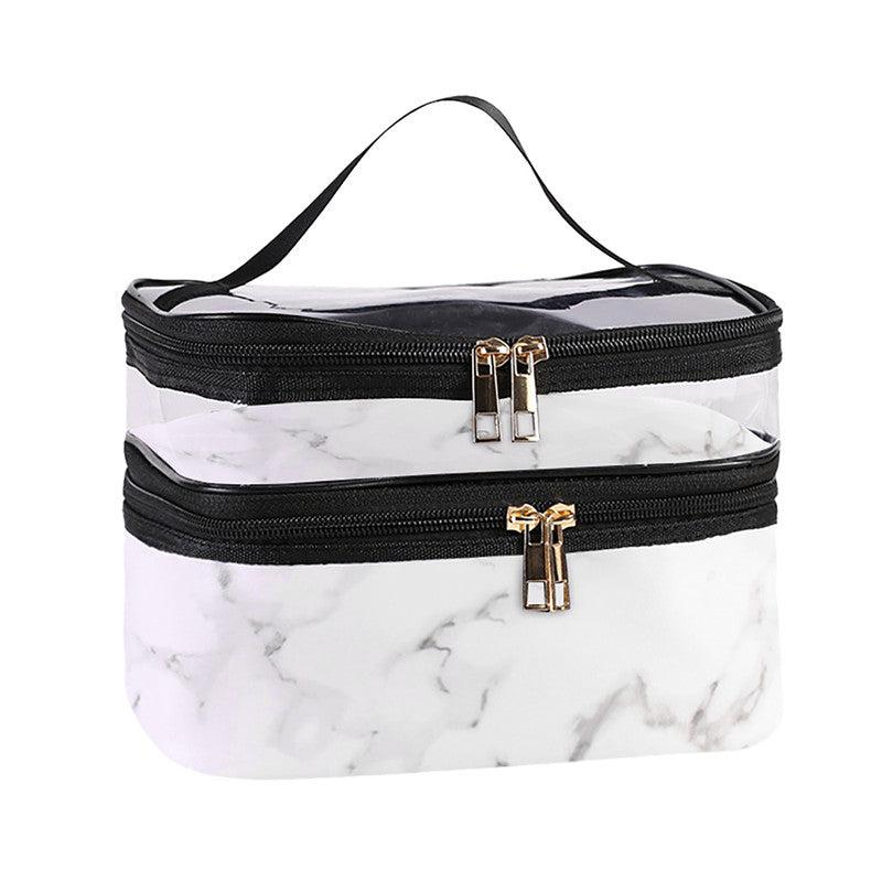 Transparent Double layer Cosmetic Bag Waterproof Storage Bag