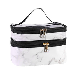 Transparent Double layer Cosmetic Bag Waterproof Storage Bag