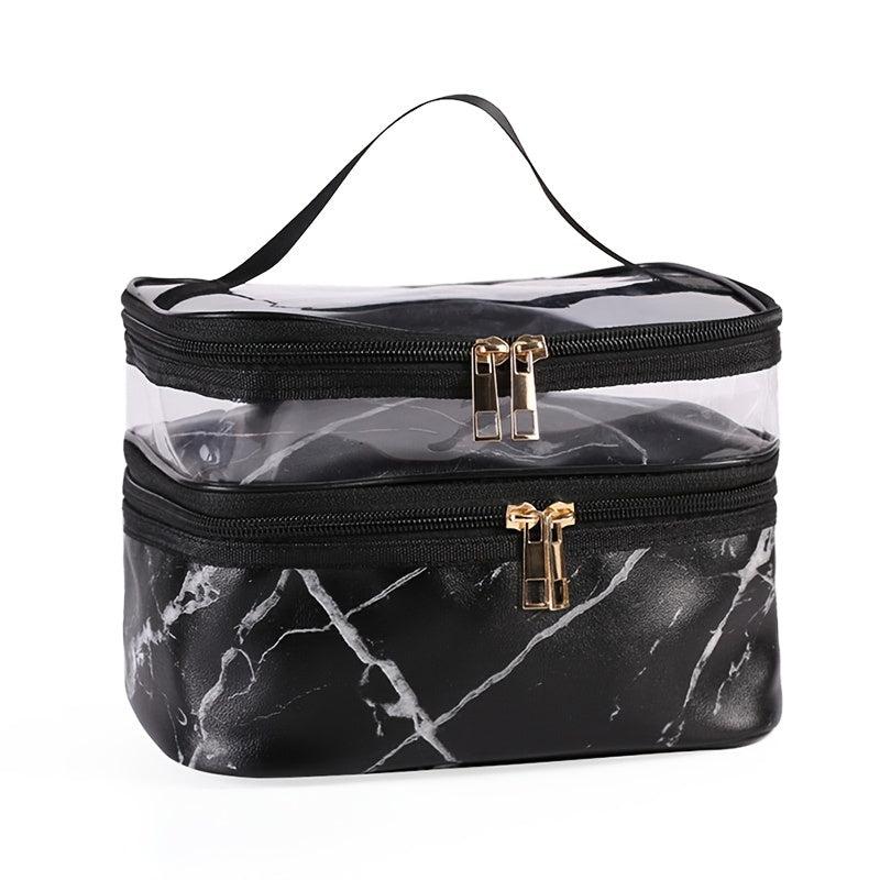 Transparent Double layer Cosmetic Bag Waterproof Storage Bag