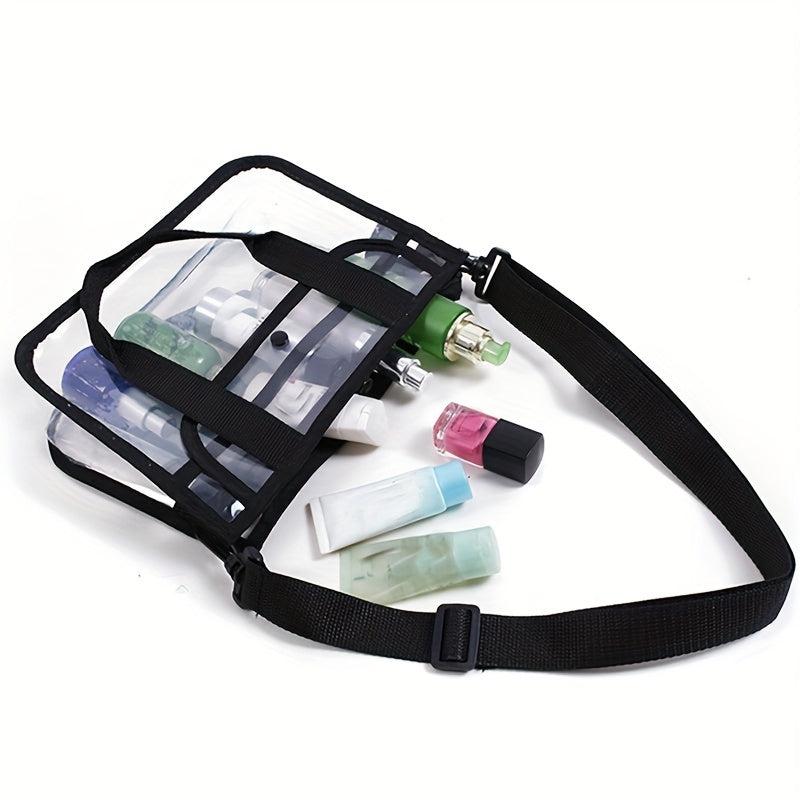 Transparent PVC Wash Bag Toiletry Bag Crossbody Handbag