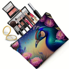 Peacock Printed Cosmetic Bags for Women Makeup Bag Girls Wash Bag Toiletry Bag