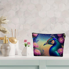 Peacock Printed Cosmetic Bags for Women Makeup Bag Girls Wash Bag Toiletry Bag