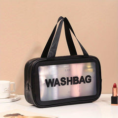 Clear Travel Toiletry Bag - Waterproof PVC Makeup Cosmetic Bag for Women