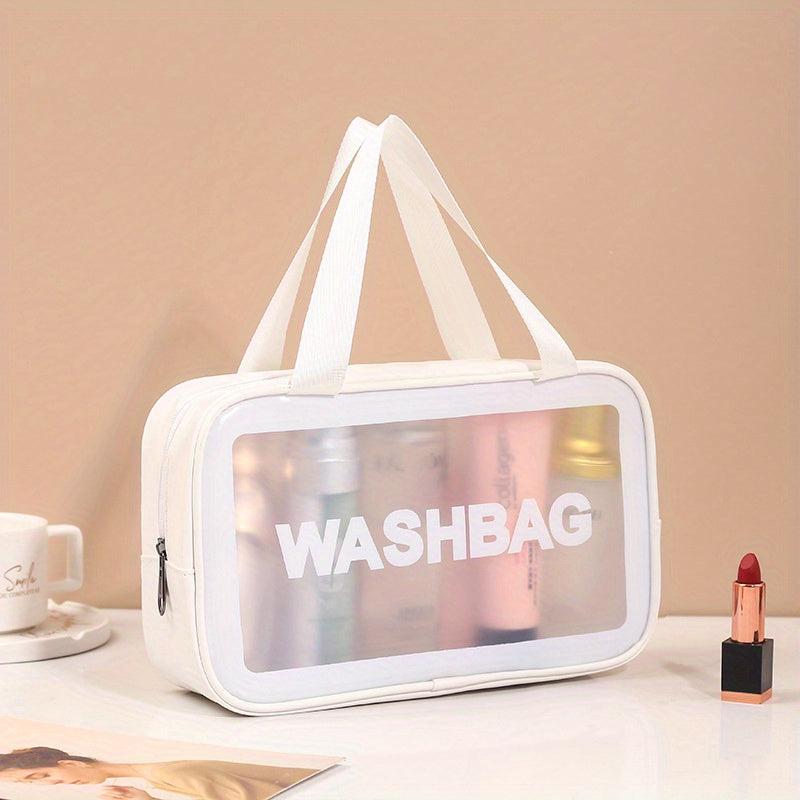 Clear Travel Toiletry Bag - Waterproof PVC Makeup Cosmetic Bag for Women