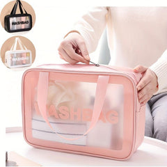 Clear Travel Toiletry Bag - Waterproof PVC Makeup Cosmetic Bag for Women