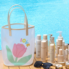 Transparent PVC Beach Bag Foldable Travel Storage Portable Swimming Bag