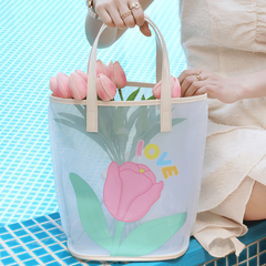 Transparent PVC Beach Bag Foldable Travel Storage Portable Swimming Bag