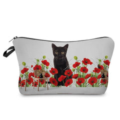 Cartoon Cat Women's Cosmetic Bag Portable Storage Bag
