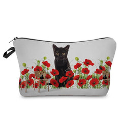 Cartoon Cat Women's Cosmetic Bag Portable Storage Bag