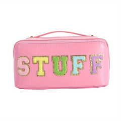 Letter Embroidered Cosmetic Bag Waterproof Large Capacity