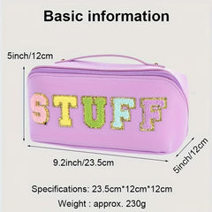 Letter Embroidered Cosmetic Bag Waterproof Large Capacity