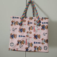 Leopard Pattern Bath Bag Portable Bath Basket