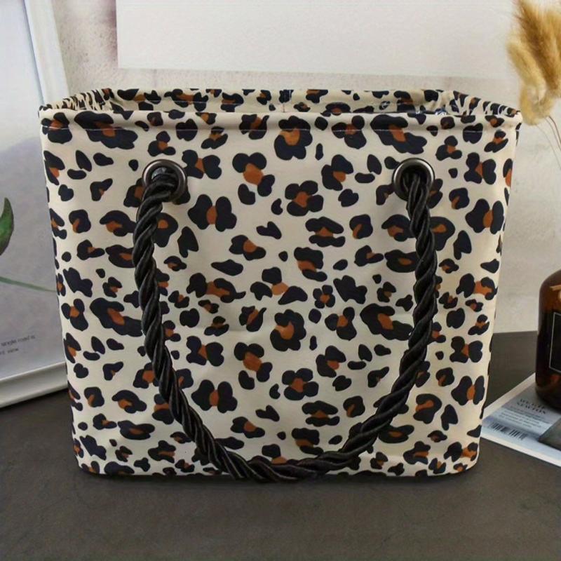 Leopard Pattern Bath Bag Portable Bath Basket
